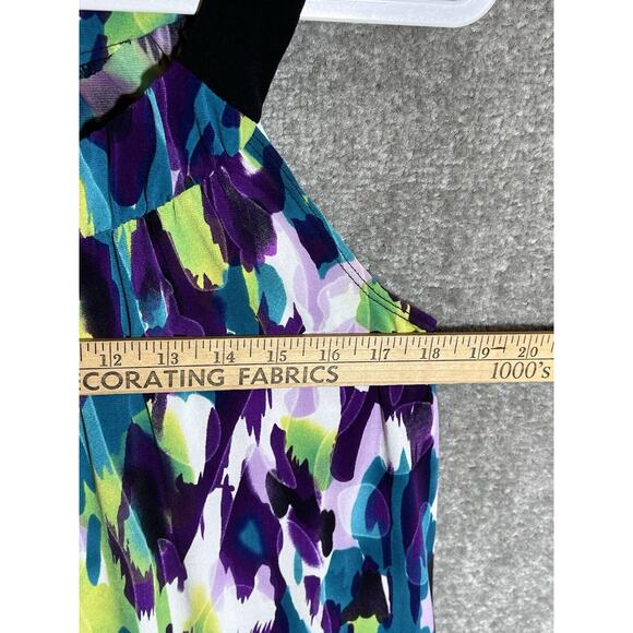 AB Studio‎ Top Womens Size Medium Camouflage Sleeveless Drawstring Peplum Hem - Picture 5 of 6